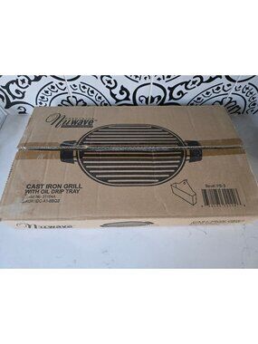 NEW NuWave Precision Cast Iron Grill w/ Oil Drip Tray NIB Model 31104A